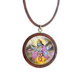 Vishnu Pendant Wood Necklace