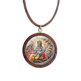 Vishnu Pendant Wood Necklace