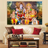 Shiva Parvati Ganesha Indian Art
