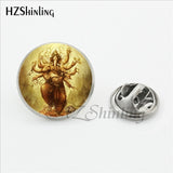 Vintage Ganesha Statue Collar Pin