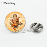 Vintage Ganesha Statue Collar Pin