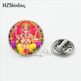 Vintage Ganesha Statue Collar Pin