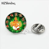 Vintage Ganesha Statue Collar Pin