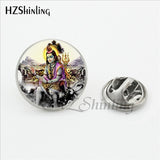 New Design Hindu God Shiva Butterfly Lapel Pins