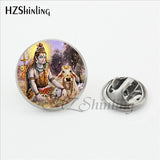 New Design Hindu God Shiva Butterfly Lapel Pins